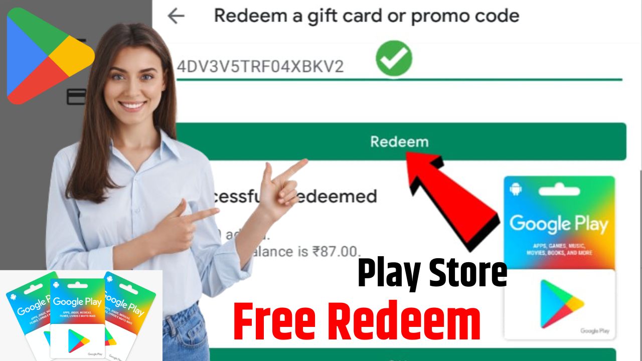 Google Play Redeem Code Free 2024 Rs 10, 30, 50, 80, 100, 150, 200