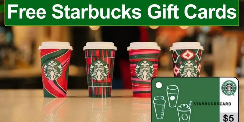 Free Starbucks Gift Cards in our Giveaway! 20+ Free Starbucks Gift Rewards